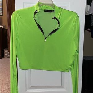 Lime green crop top